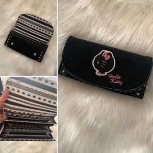 Hello Kitty Silhouette Black & White Long Wallet